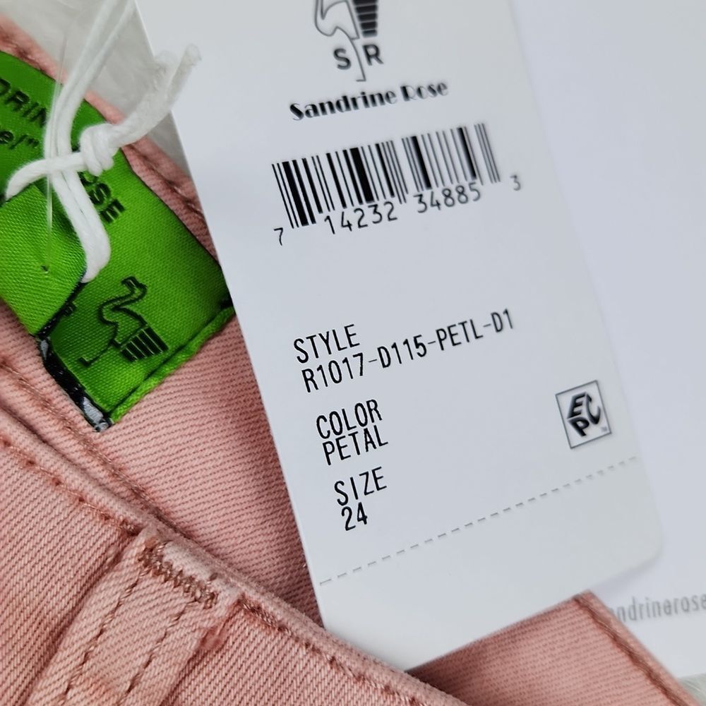 Free People -15 NWT Flare Bell Jeans Petal R1017 Blush Pink Women's size 24 - Picture 4 of 10